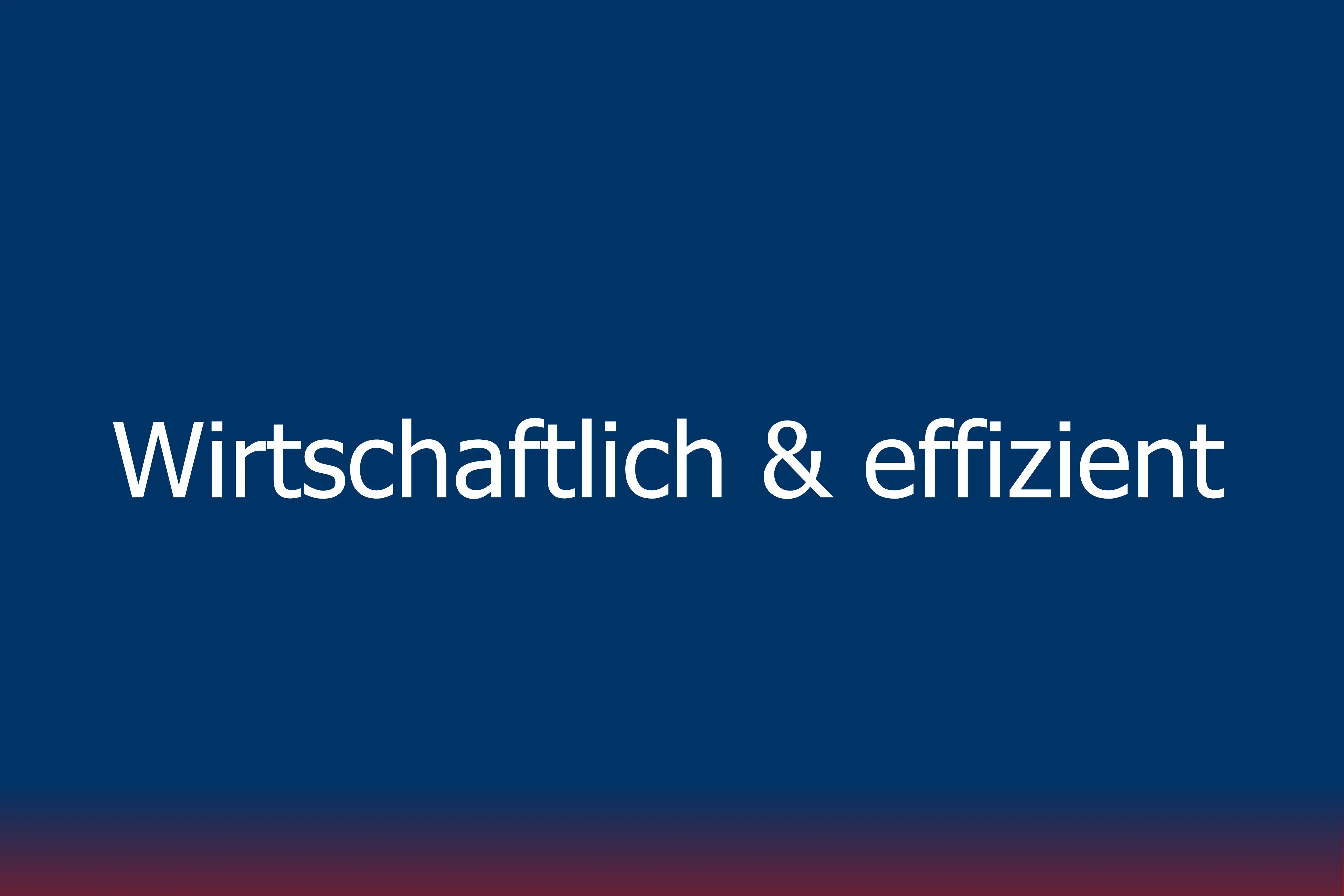 Wirtschaftlich & effizient